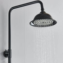 GobekUsa Dual Handle Black Shower Set Faucet with Rainfall Shower Mixer Tap