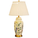 GobekUsa Country Flower Bird Ceramic Table Lamp Modern Simple Retro Bedroom Bedside