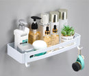 GobekUsa Brushed Gold Aluminum Bathroom Corner Shelf Wall Mounted Shower Shampoo Holder