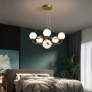 GobekUsa Gold LED Chandelier Rings for Living Kitchen Bedroom Dining Room