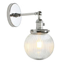GobekUsa Industrial Ribbed Glass Wall Sconces for Kitchen Living Room Bedroom