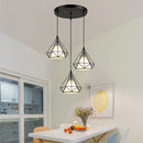 GobekUsa Diamond Pendant Lights Trio for Modern Dining Room and Kitchen