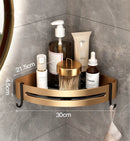 GobekUsa Aluminum Bathroom Corner Shelf - Wall Mounted Shower Storage Holder
