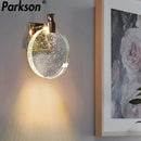 GobekUsa Crystal Wall Lamp: Modern Bedside Sconce for Bedroom, Living, Dining, Makeup