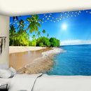 GobekUsa Beach Coconut Tree Mandala Tapestry Wall Hanging Psychedelic Bohemian Decor