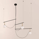 GobekUsa Glass Ball Pendant Light for Bedroom Bar Cafe Decor - Multi-Light Post-Modern Glass Lighting