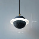 GobekUsa Cement Planet Pendant Light for Bar and Bedside, Creative Personality Single Head Lamp
