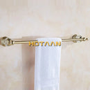 GobekUsa Golden Crystal Single Towel Bar - Stainless Steel Bathroom Rack