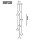 GobekUsa Crystal LED Chandelier: Modern Luxury Pendant Lights for Staircase, Bedroom, and Living Room