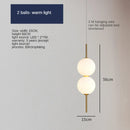 GobekUsa Glass Ball LED Pendant Lamps - Warm Milky White Hanging Lights