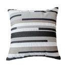 GobekUsa Grey Embroidered Cotton Pillow Cover 45x45cm for Home Decor and Living Room