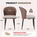Upholstered PU Leather Dining Chairs, Curved Backrest (Set of 4) by EnvelorHome