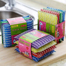 GobekUsa Kitchen Cleaning Set: Non-Stick Scouring Pad, Linoleum Cloth, Towel, Sponge & Dish Cloth