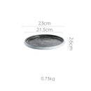 GobekUsa Ice Cracked Glaze Ceramic Grey Plate and Bowls Set