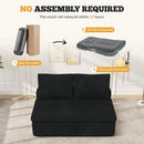 Modular Corduroy Loveseat Sofa — Armless, Deep-Seat, No Assembly by EnvelorHome