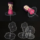 GobekUsa Cake Stands Decoration Bracket Set - 20pcs Clear Plastic Fondant Holders