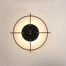 GobekUsa Golden Clock LED Wall Lamp 11W for Home Living Room Bedroom Decor