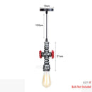 GobekUsa Iron Pipe Pendant Lights Holder Retro Loft Indoor Ceiling Hanging Lamp