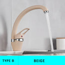 GobekUsa Black Single Handle Kitchen Faucet - Hot and Cold Water Mixer