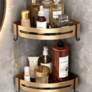 GobekUsa Aluminum Bathroom Corner Shelf - Wall Mounted Shower Storage Holder