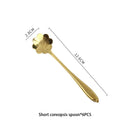 GobekUsa Gold Flower Stainless Steel Teaspoons Set for Coffee, Desserts, and Ice Cream