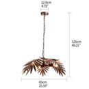 GobekUsa Bronze Coconut Tree Pendant Lamp with Adjustable LED Lights for Home and Hospitality