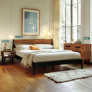 Acacia Callisto Solid Wood Bed Frame and Nightstand Set for a Stylish Bedroom