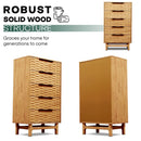 Elara Solid Wood Dresser with 5 Drawers