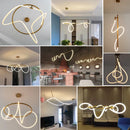 GobekUsa Lines Chandelier: Modern Designer Lighting for Living Room, Dining, and Bar