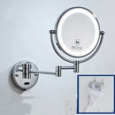 GobekUsa LED Wall Mounted Makeup Mirror 8" Folding Cosmetic Mirror
