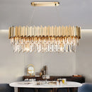 GobekUsa Gold Metal LED Pendant Lights Adjustable Living Room Dining Round Fixture