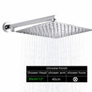 GobekUsa Black Ultrathin Rainfall Shower Head with Arm Bracket, Hose & Faucet Set