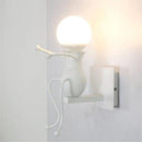 GobekUsa Cartoon Doll Wall Sconce: Modern Iron Art Light for Kids Room