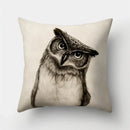 GobekUsa Cute Owl Cushion Pillow Cover for Home Sofa Bedroom Decor