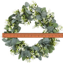 GobekUsa Eucalyptus Leaf Wreath - Home Decor, DIY, Wedding, Holiday & Living Room Accessory