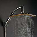 GobekUsa 20cm Square Chrome Rainfall Shower Head with Arm