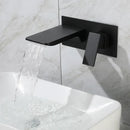 GobekUsa Blanoir Solid Brass In-Wall Black and Brushed Gold Basin Faucet Mixer Tap