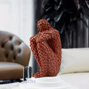 GobekUsa Golden Man Thinker Abstract Sculpture Statue for Home Decor