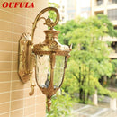 GobekUsa Bronze LED Outdoor Wall Lamp Classical Retro Sconces for Home Aisle
