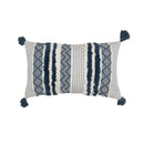 GobekUsa Boho Jacquard Cushion Cover in Blue Yellow Black Woven for Home Decor