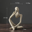 GobekUsa Abstract Thinker Woman Figurine Resin Sculpture Modern Art Decor Craft Ornament