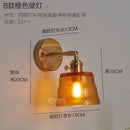 GobekUsa Green Glass LED Pendant Light - Japanese Style Nordic Copper Hanging Lamp