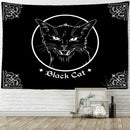 GobekUsa Black Cat Psychedelic Tapestry Wall Hanging for Home Decor