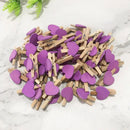 GobekUsa 50-Pack Romantic Heart Shape Wood Clips for Home Décor and Parties