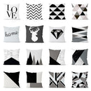 GobekUsa Geometric Black & White Pillowcase Set – Home Sofa Decoration Cushion