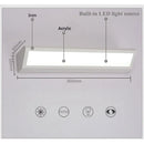 GobekUsa LED Rectangle Wall Light Bedside Lamp - Anti-Dazzle Design