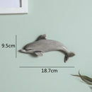 GobekUsa Dolphin Fish Ocean Background Ceramic Wall Decoration for Children's Room