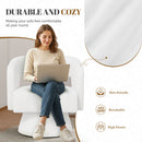 Swivel Barrel Accent Chair — Oversized Velvet Upholstered 360° Chair for Living Room, Bedroom & Home Office