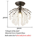 GobekUsa Crystal Ceiling Light: Modern Luxury Chandelier for Kitchen, Bedroom, Aisle - Minimalist Design