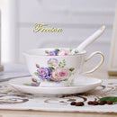 GobekUsa Elegant Ceramic Tea Cup Set 200ml British Porcelain Coffee Cup